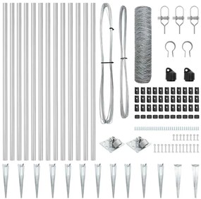 Conjunto de Cercas Conjunto de 2 Metal galvanizado Aço galvanizado