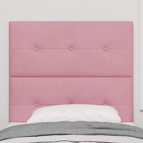 Cabeceira LED vidaXL Rosa 80 cm Veludo