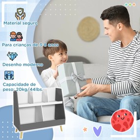 HOMCOM Estante Infantil para Brinquedos Organizador para Crianças de 2