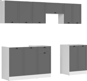 Conjunto de cozinha modular Classic Grey 120