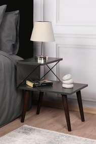 Mesa de Cabeceira Cross – Antracite – 50x55x40 cm