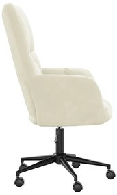 Cadeira de descanso veludo branco nata