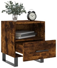 Mesa de cabeceira 2 pcs derivados de madeira carvalho fumado