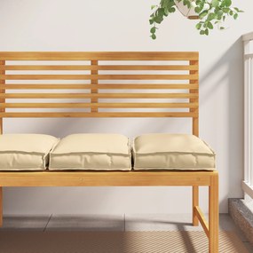 vidaXL Almofadas de Palete para Assento 2 pcs Beige 40x40x8 cm Tecido Oxford