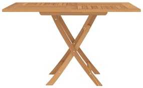 Mesa de jardim dobrável 110x110x75 cm madeira de teca maciça