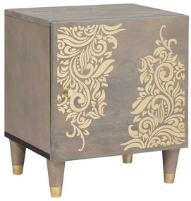 vidaXL Mesa de cabeceira com porta Cinzeto 40 x 33 x 46 cm