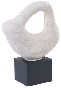 Figura decorativa em cerâmica branca e preta 32 cm KAVALA Beliani