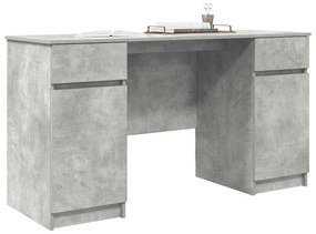 Escrivaninha vidaXL Cinza Concreto 140x49x76 cm Madeira Composta