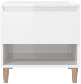 Mesa de cabeceira 50x46x50cm derivados madeira branco brilhante