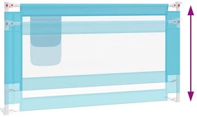 Barra de segurança p/ cama infantil tecido 150x25 cm azul