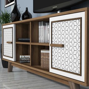 Unidade TV Ayla – Nogueira e Branco – 160x56,2x35 cm