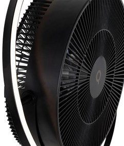 Tripé para ventilador de chão preto incl. LED regulável em 3 etapas - Marleen Moderno