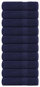 vidaXL Toalhas banho 10pcs 70x140 cm 360 gsm 100% algodão azul marinho