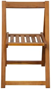 Conjunto de jantar dobrável p/ exterior 5 pcs acácia maciça