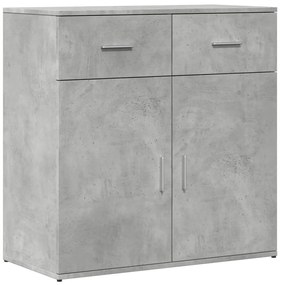 Aparadores 2 pcs 79x38x80 cm derivados madeira cinzento cimento