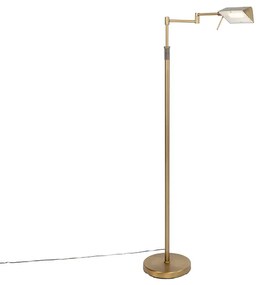 Candeeiro de pé design bronze com LED e dimmer tátil - Notia Moderno