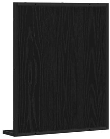Espelho de Banheiro vidaXL Preto Carvalho 50x12x60 cm Madeira Engenhar