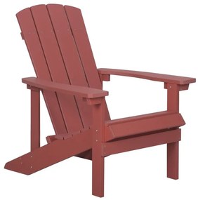 Cadeira de jardim vermelha ADIRONDACK Beliani