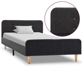 Estrutura de cama 90x200 cm serapilheira cinzento-escuro