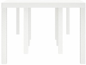 Mesa de Jardim vidaXL Branca 250x100x73 cm em Polirattan