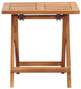Espreguiçadeira com mesa vime PE e madeira acácia maciça