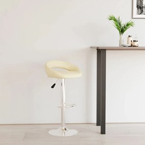 vidaXL Banco de bar couro artificial cor creme