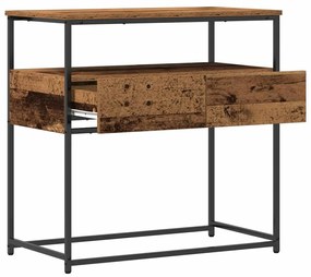 Mesa de Consola vidaXL Madeira Velha 75x40x75 cm Madeira Reforçada e A