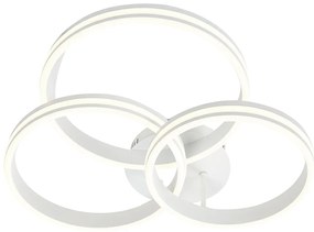 Plafon Branco Incl. LED Regulável em 3 Níveis 3-Luzes - Navara Design