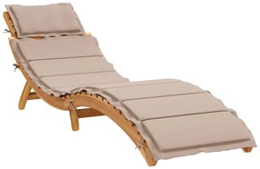 Espreguiçadeiras c/ almofadões 2 pcs acácia cinza-acastanhado