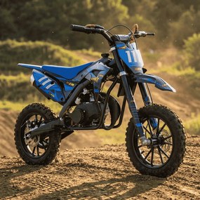 Mini Moto Infantil Gasolina 50 CC MTR Minicross XZR C/ Limitador Azul