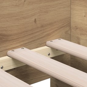 Cama Auxiliar Carvalho Artesanal Madeira Engenheirada 90 x 200 cm