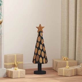vidaXL Árvore de Natal Castanho 61 cm Madeira de teca maciça