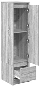 Aparador alto 29,5x34x119,5cm derivados de madeira sonoma cinza