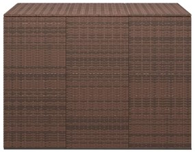 Caixa para almofadões de jardim 145x100x103 cm vime PE castanho