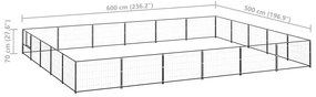 Canil para cães 30 m² aço preto