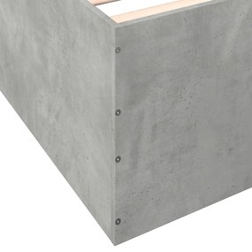 Estrutura de cama 75x190 cm derivados de madeira cinza cimento
