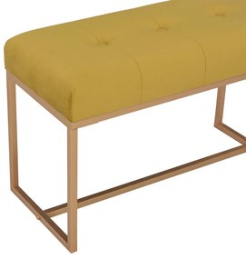 Banco 80 cm veludo mostarda