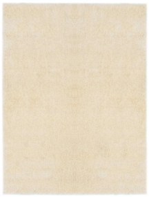 vidaXL Tapete Shaggy para Área Creme 120 x 160 cm Polietileno