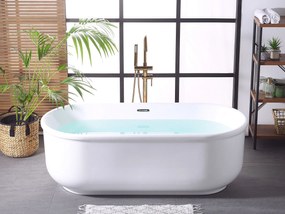 Banheira autónoma em acrílico branco 170 x 80 cm PINEL Beliani