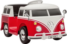AIYAPLAY Carro Elétrico Infantil Volkswagen T1 Licenciado Oficialmente 12 V com 2 Motores Arranque Suave 89x49x41,5cm Vermelho | Aosom Portugal