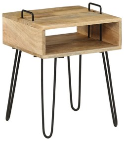 Mesa de cabeceira madeira de mangueira maciça 40x34x47 cm