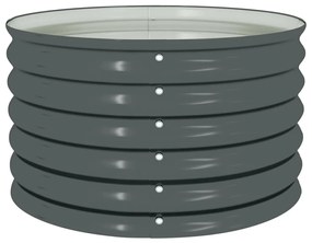 Canteiro/vaso elevado aço galvanizado 80x80x44 cm cinzento