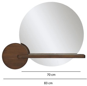 Espelho Points – Nogueira – 83 cm x 70 cm