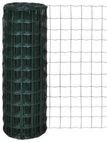 140587 vidaXL Cerca 10 x 1,5 m aço verde
