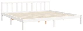 Estrutura cama Super King Size c/ cabeceira madeira branco