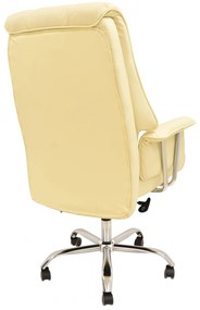 Cadeira de escritório FIRENZE, mecanismo multifuncional, pele sintética bege