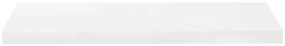 Prateleiras de parede suspensas 2 pcs 80x23,5x3,8cm MDF branco