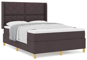 Cama Box com Colchão Castanho 140x200 cm em Tecido