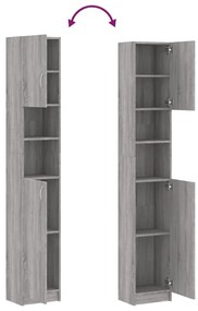 Armário WC 32x25,5x190 cm derivados de madeira sonoma cinza