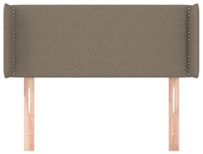 Cabeceira cama abas tecido 93x16x78/88 cm cinzento-acastanhado